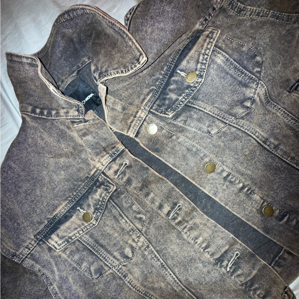 Fashion Nova Brown Jean Jacket - Picture 2 of 8